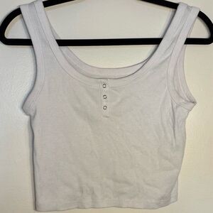 White No Boundaries Button Front Tank Top Size M